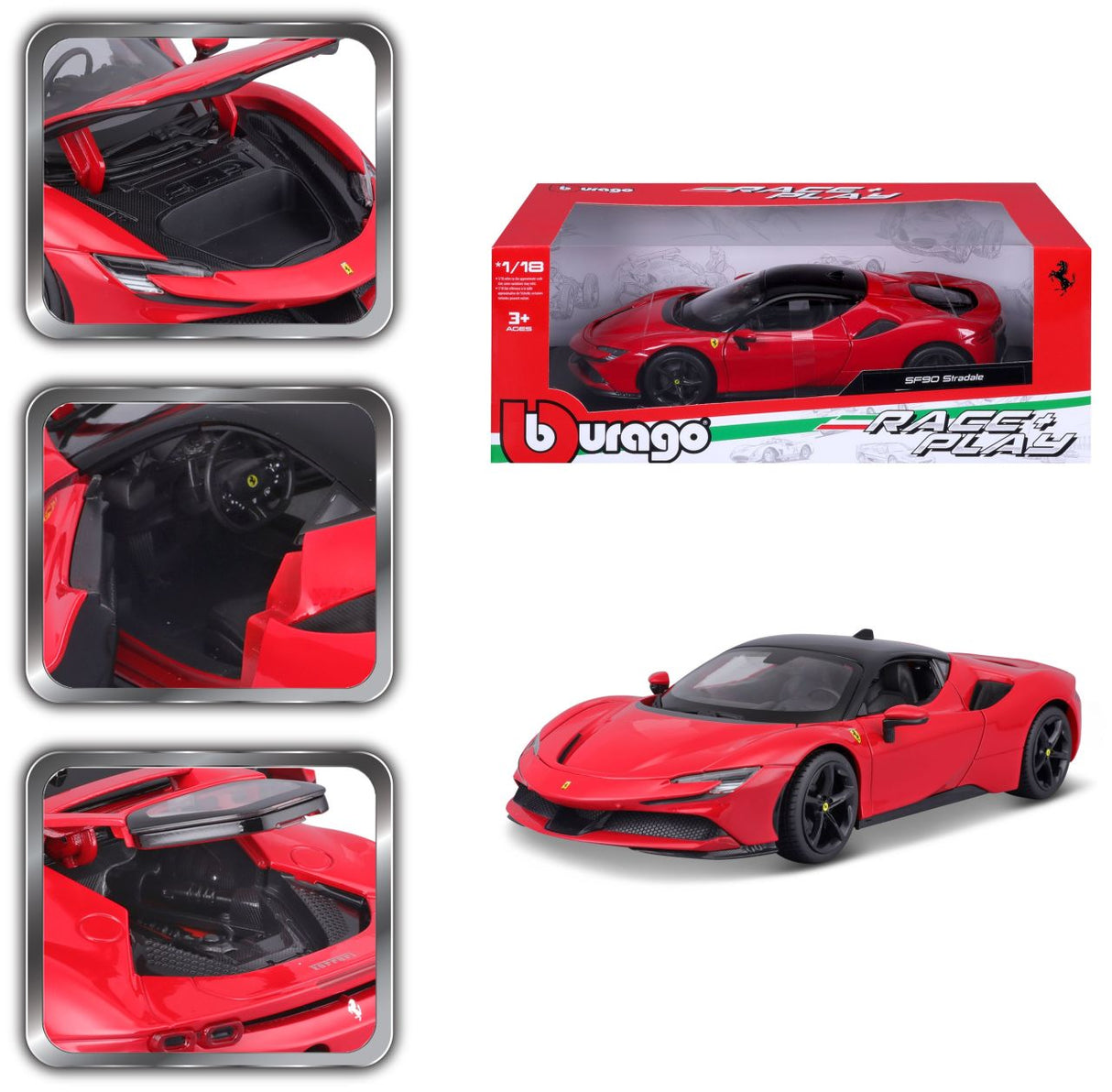 Ferrari R&P SF90 Stradale 1/18 rot - RCXX - RC Racing Shop | RC Models | Tuning & Spare Parts for Professionals