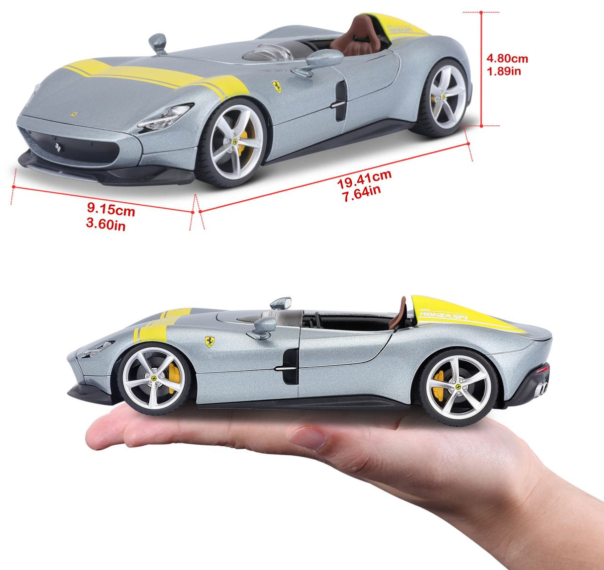 Ferrari R&P Monza SP1 1/24 silber - RCXX - RC Racing Shop | RC Models | Tuning & Spare Parts for Professionals