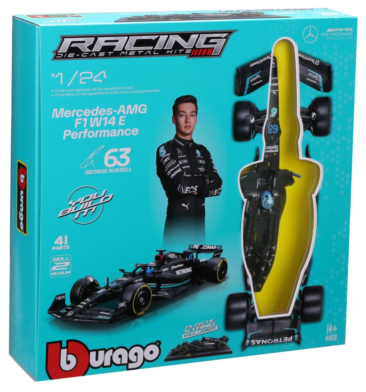 Mercedes-AMG F1 W14 E Perf. 1/24 Kit Russell 2023 - RCXX - RC Racing Shop | RC Models | Tuning & Spare Parts for Professionals