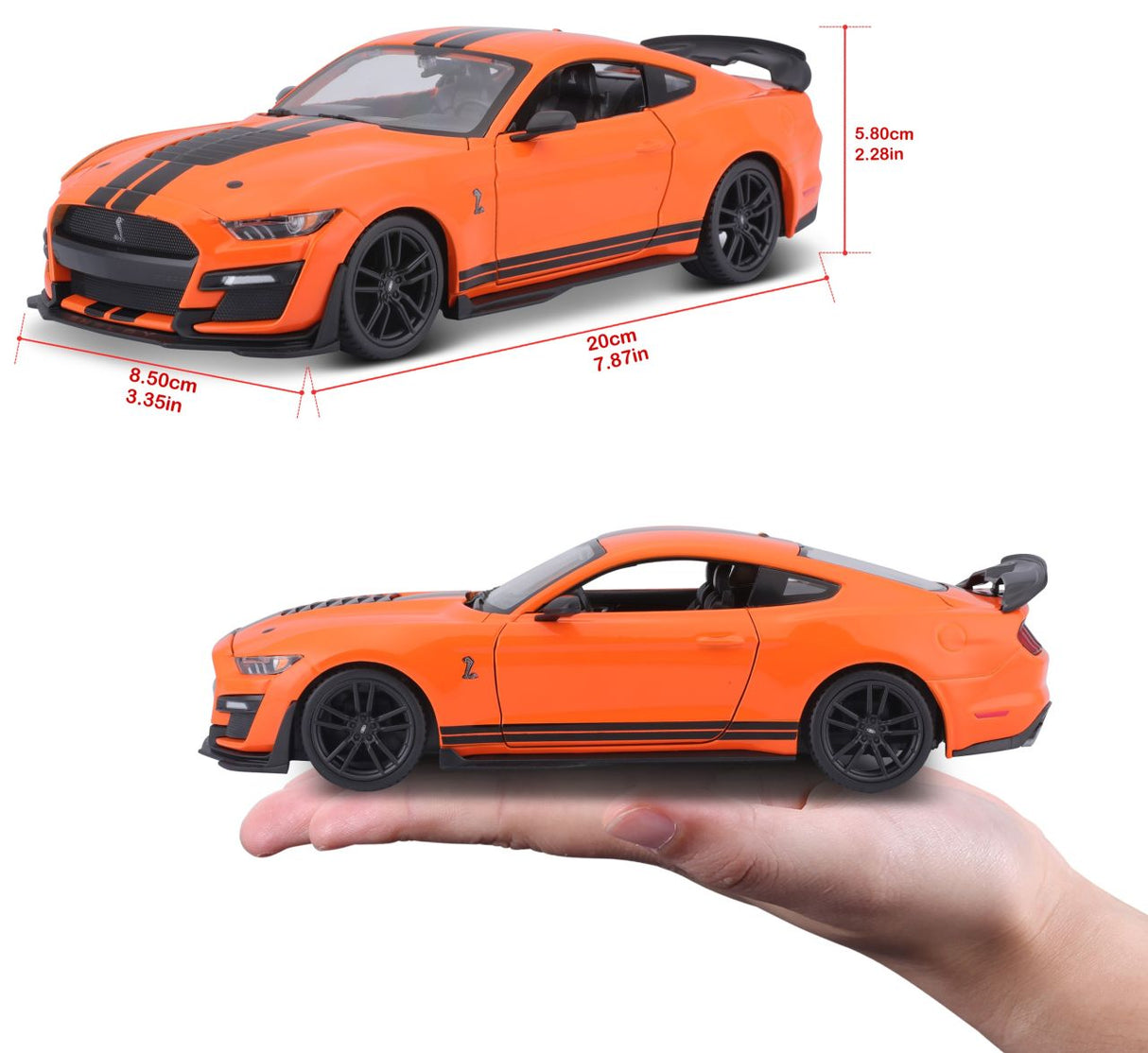 Ford Mustang Shelby GT500 2020 1/24 orange - RCXX - RC Racing Shop | RC Models | Tuning & Spare Parts for Professionals