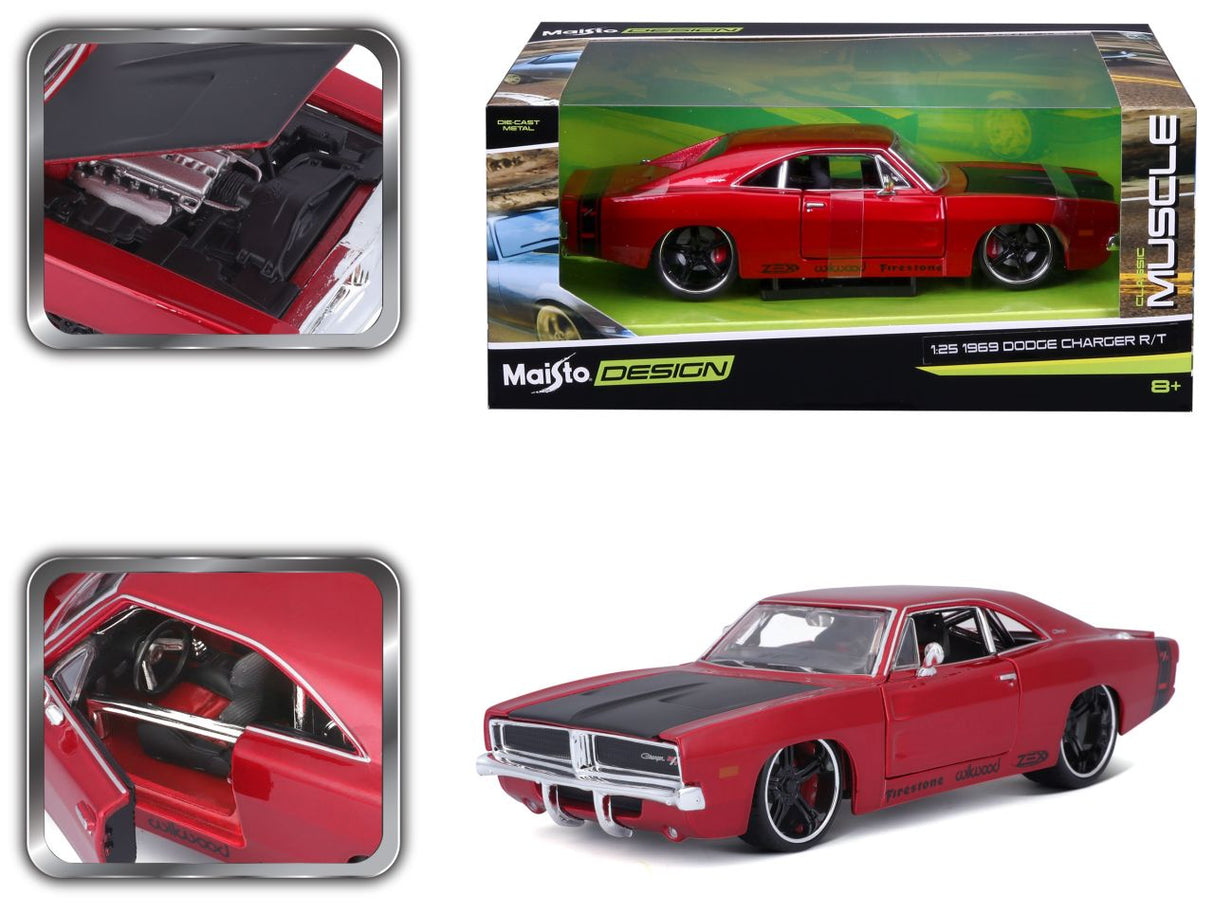 Dodge Charger R/T 1969 1/24 rot - RCXX - RC Racing Shop | RC Models | Tuning & Spare Parts for Professionals