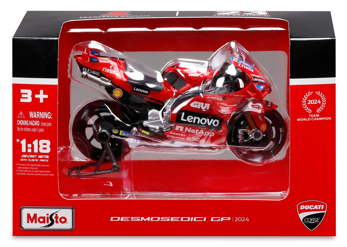 Maisto MotoGP 1:18 Ducati Lenovo #1 – Francesco Bagnaia – 2024