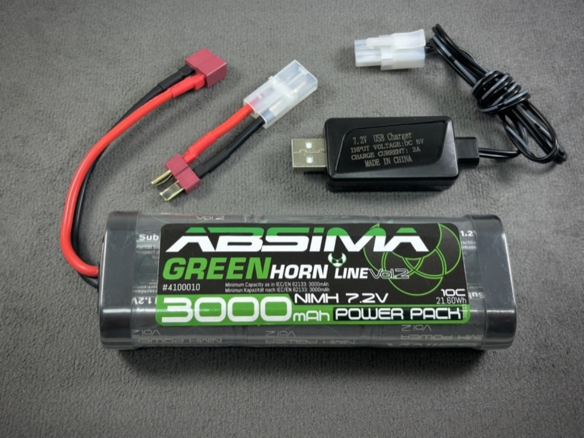 Absima RC Energy Starter Set 3000mah (NiMH/USB) - RCXX - RC Racing Shop | RC Models | Tuning & Spare Parts for Professionals