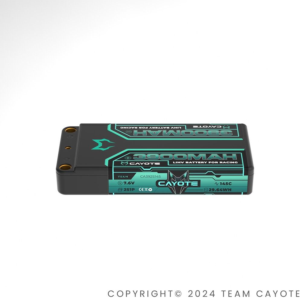 CAYOTE Racing 3900mAh 2S Shorty LiPo Akku 7,6V 145C 142g - 392S145 - RCXX - RC Racing Shop | RC Models | Tuning & Spare Parts for Professionals