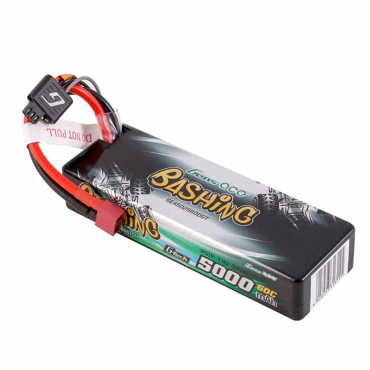 GensAce Bashing LiPo 2S 7.4V-5000-60C (Deans) 136x48x25mm 250g G-Tech