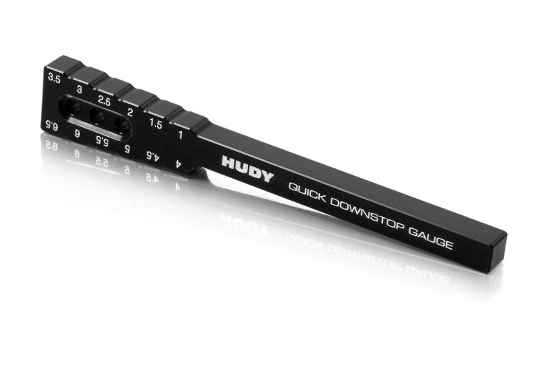 Hudy Quick Downstop Gauge Tool 1.0mm to 6.5mm - H107719 - RCXX - rc racing for professionals