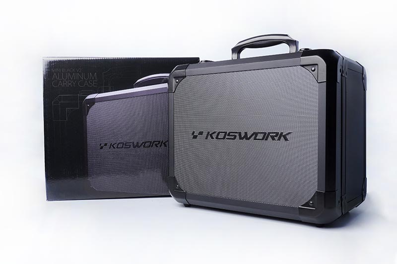 Koswork Aluminium Bag V2 Mini Black for Kyosho Mini-Z (300×240×190 mm) – KOS32302-KMZ