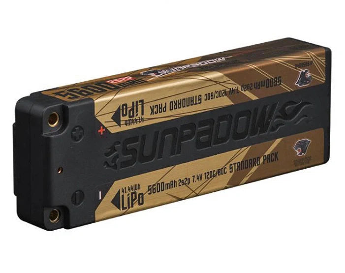 Sunpadow Competition LiPo Akku 2S 7.4V 5600mAh – 120C/60C (2S2P) - SW5656040 - RCXX - RC Racing Shop | RC Models | Tuning & Spare Parts for Professionals