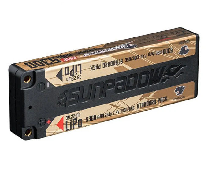 Sunpadow Competition Ultra-Thin LiPo Akku 2S 7.4V 5300mAh – 130C/65C - SWS653065 - RCXX - RC Racing Shop | RC Models | Tuning & Spare Parts for Professionals