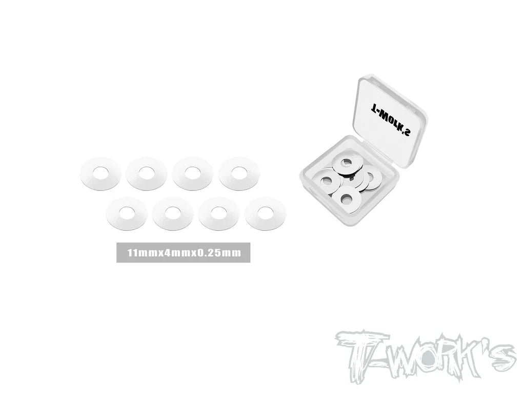 T-Work's TA-156-0.25 Stainless Steel Wheel Shim 0.25mm 8 pcs. ( 11 x 4 x 0.25 ) - RCXX - RC Racing Shop | RC Models | Tuning & Spare Parts for Professionals