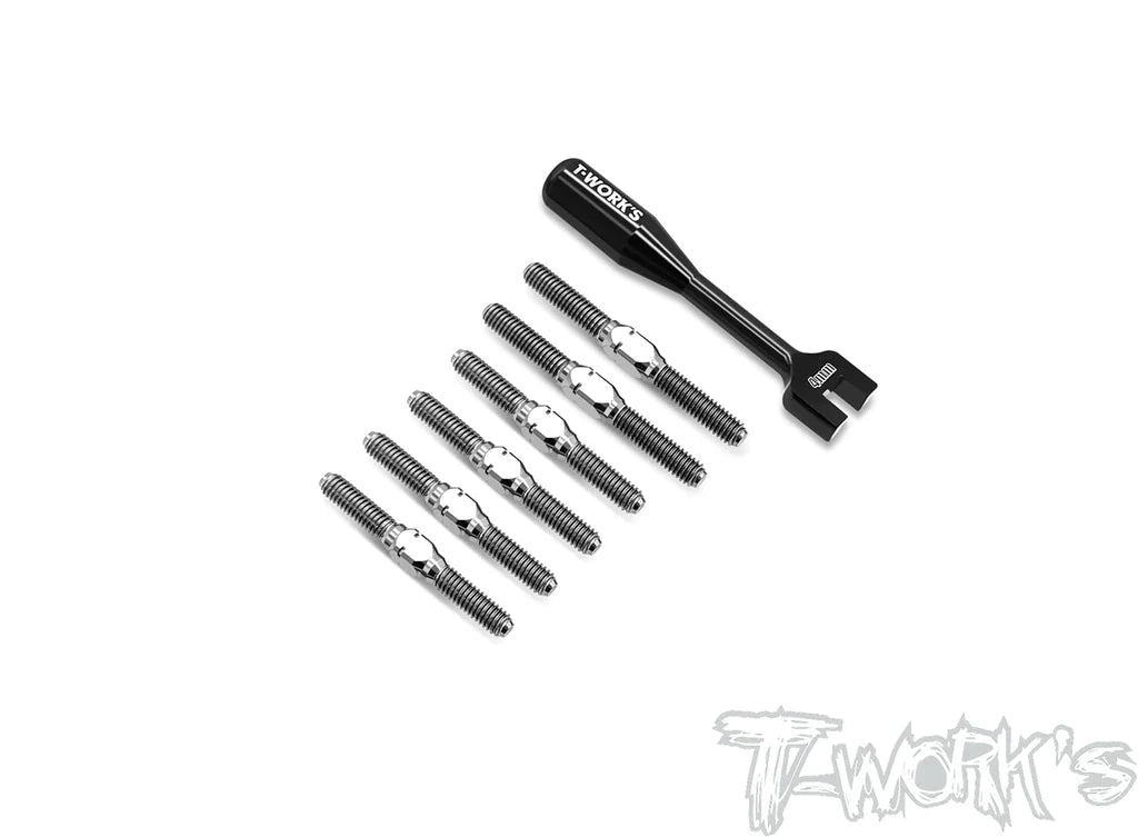 T-Works TB-286 64 Titanium Turnbuckle Set for Sworkz S14-4C - RCXX - rc racing for professionals