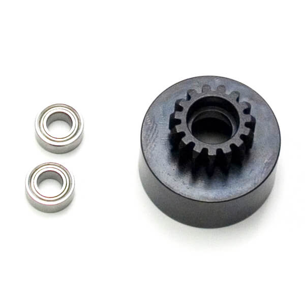 Tekno 1/8th CLUTCH BELL (15t, MOD1, HARDENED STEEL, w/ bearings) - TKR4125