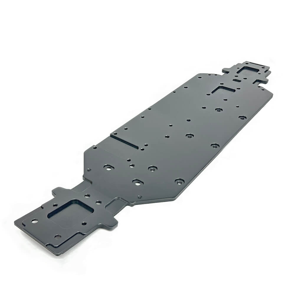 Tekno Chassis (4mm, black ano, MT410 2.0) - TKR9502