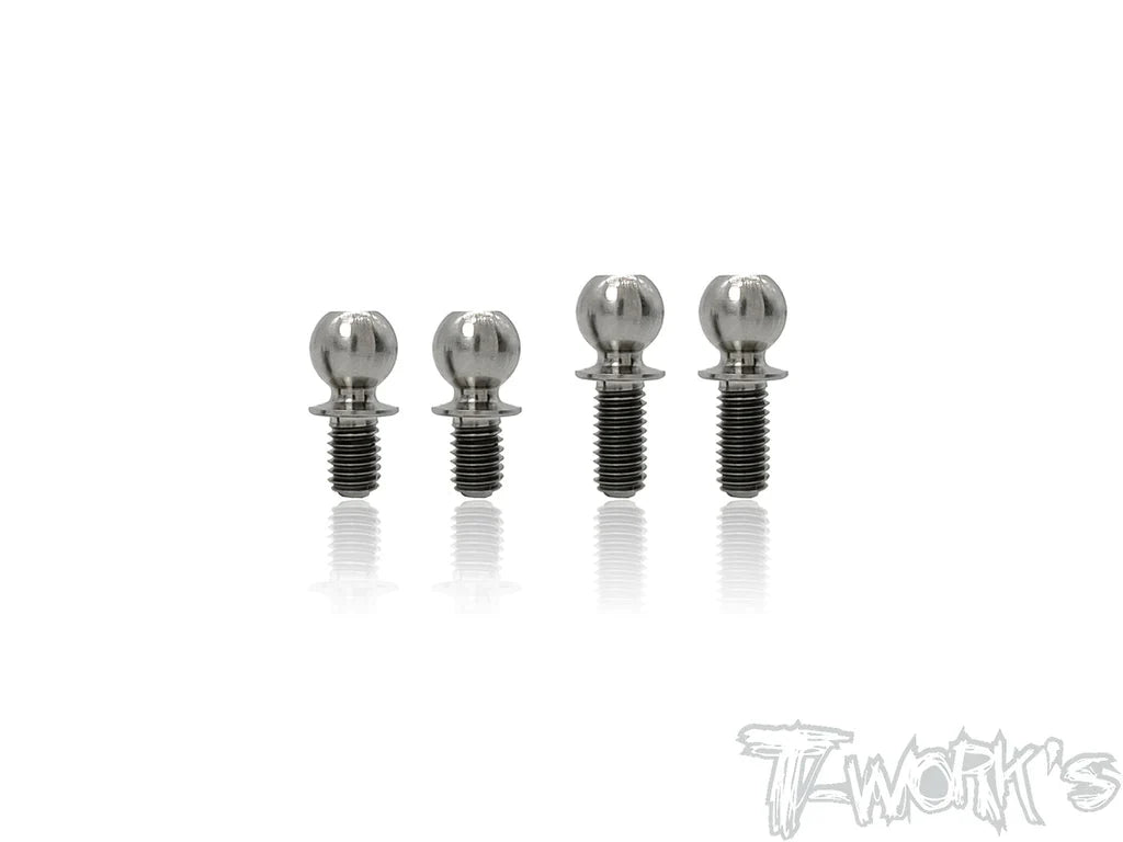 T-Works TP-124 64 Titanium Ball End set for Awesomatix A12 - RCXX - rc racing for professionals