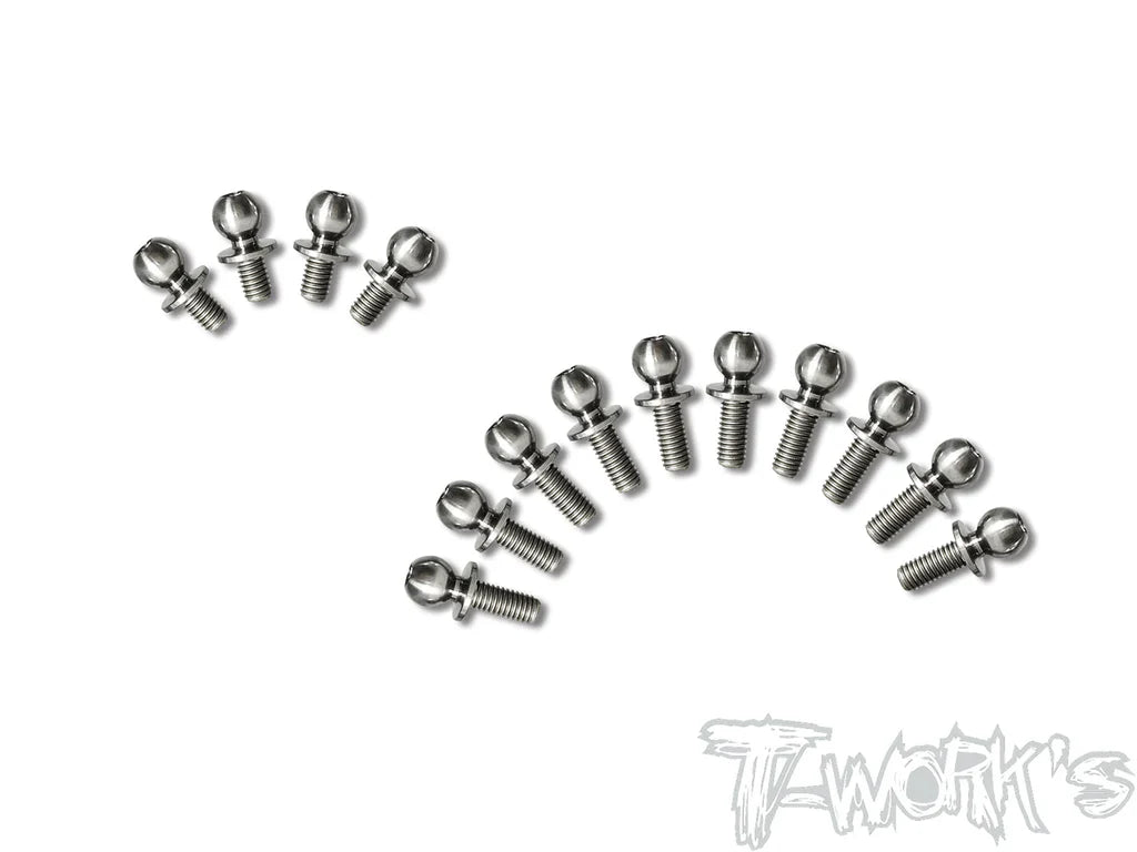 T-Works TP-129 64 Titanium Ball End set for SWORKZ S12-2 - RCXX - rc racing for professionals