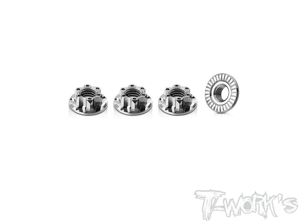 T-Works TP-181 64 Titanium Light Weight Serrated M5 Wheel Nuts (4) - RCXX - rc racing for professionals