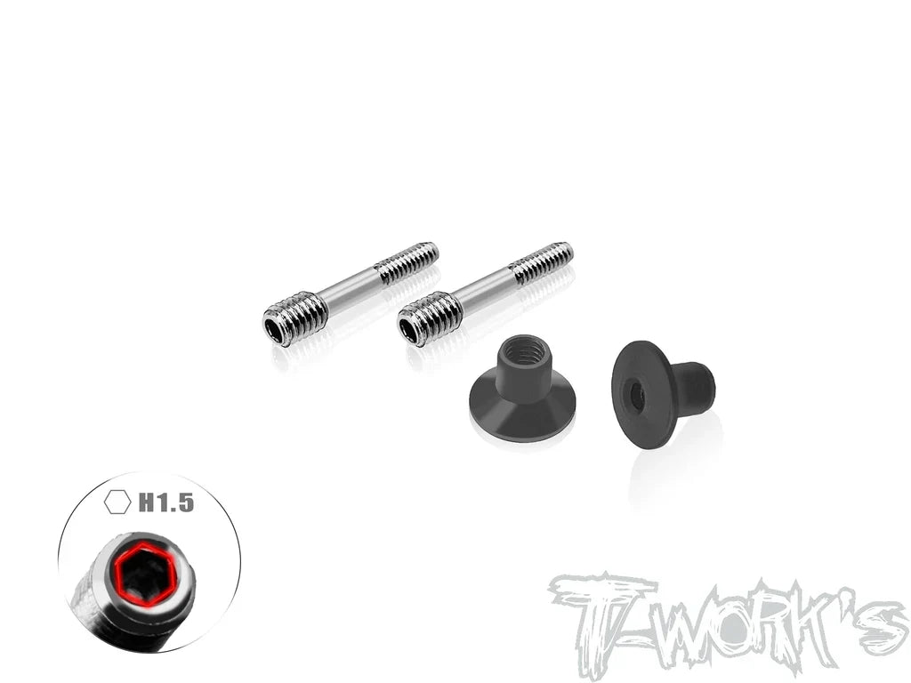 T-Work's TP-205 64 Titanium Adjustable Body Shell Front End Downtravel Screw ( M3 x 18mm) 2pcs. (Awesomatix) - RCXX - RC Racing Shop | RC Models | Tuning & Spare Parts for Professionals