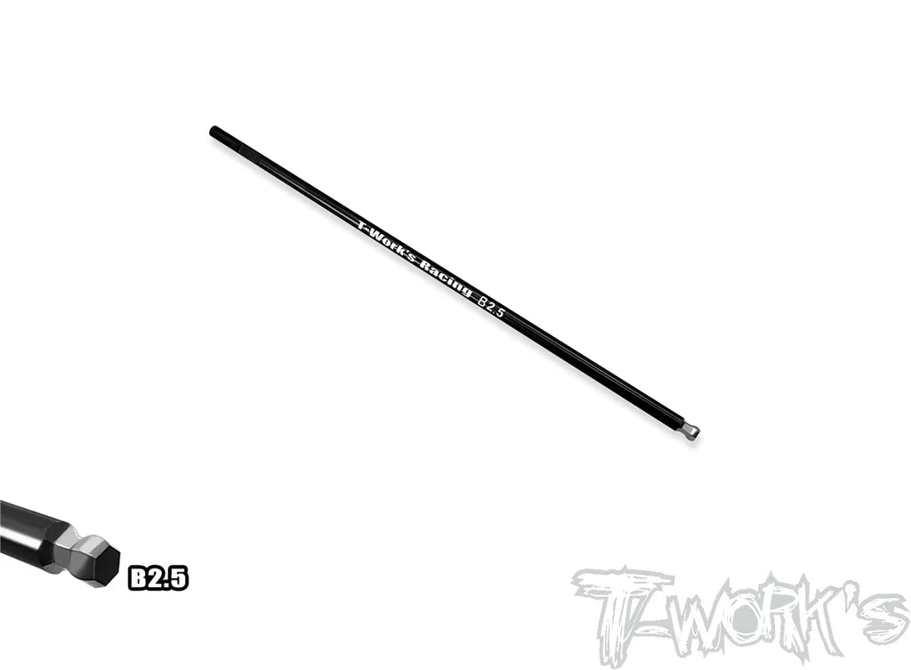 T-Works TT-026-B2.5 HSS Hex Ball Wrench Replacement Tip 2.5 x 120mm (1) - RCXX - rc racing for professionals