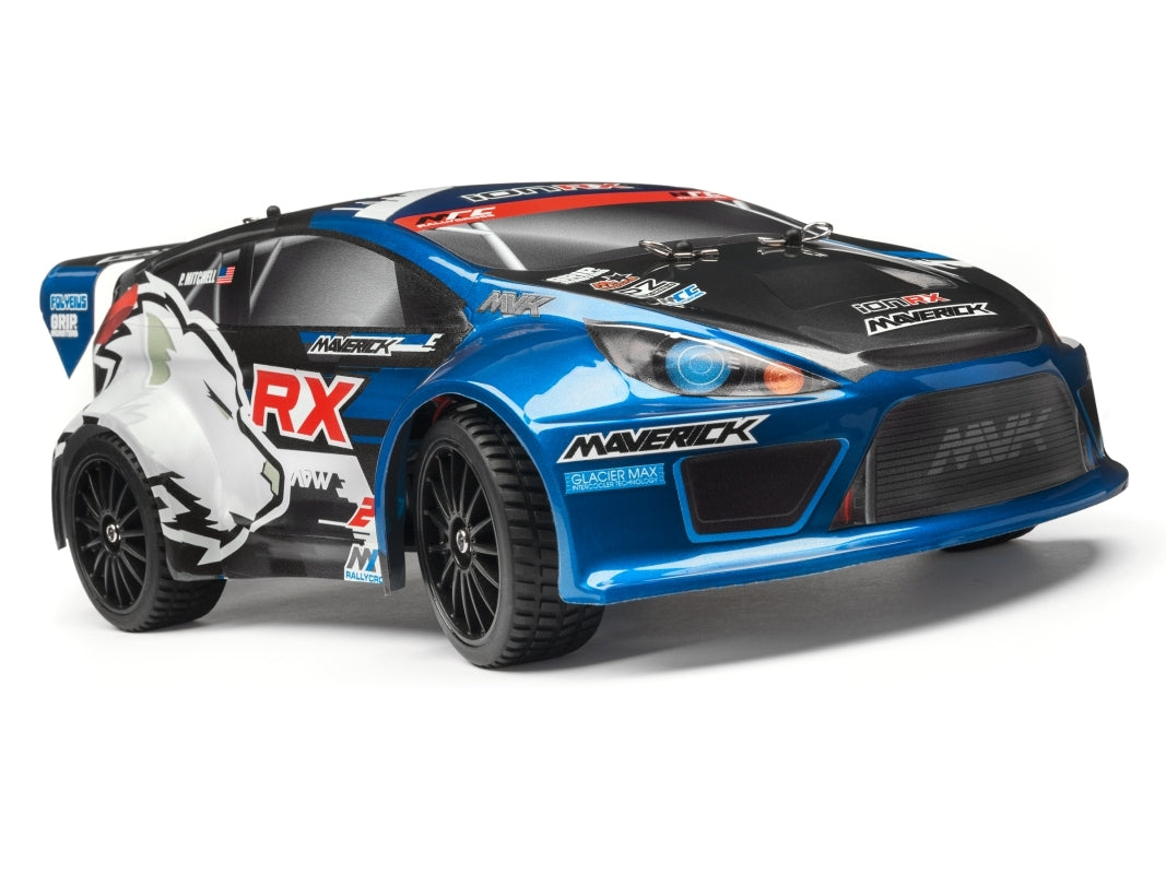 Maverick iON RX 1/18 RTR Electric Rally Car | 4WD Mini RC Rally Blue - MV12805