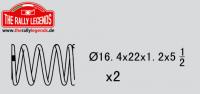 Rally Legends Shock Springs Red 5.5 rate (2) - RCXX - RC Racing Shop | RC Models | Tuning & Spare Parts for Professionals