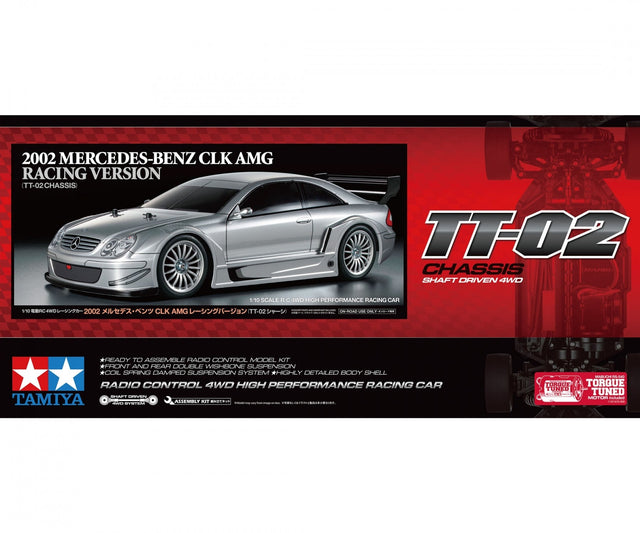 Tamiya Mercedes Benz 1/10 CLK AMG 2002 TT-02 - 58722A (ohne Motor & ESC) - RCXX - rc racing for professionals