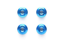 Tamiya 4mm ALU Serrated Nut (4) blue