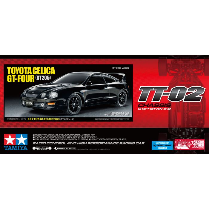 Tamyia 1/10 RC Toyota Celica GT-Four (ST205) TT-02 - 10.58743