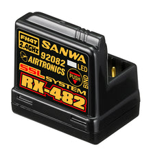 Sanwa RX482 (FHSS-4, SSL) Telemetry "Built-in" Antenna Receiver - 107A41257A - RCXX - rc racing for professionals