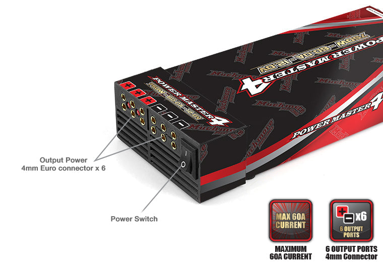 MUCHMORE CTX-P Power Master4・12.6V 60A [750W] Black (1) MM-CTXP4KE - RCXX - rc racing for professionals