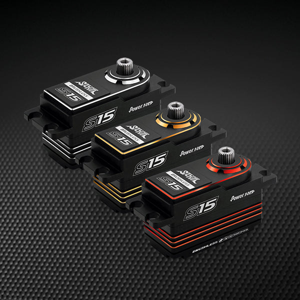 Power HD S15 Servo HV (0.050s/16.5kg/8.4V) Low Profile - Black/Silver - RCXX - rc racing for professionals