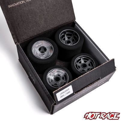 Hot race - SET OF LENS TYRES 1/8 REAR SO- FRONT SO (4) - RCXX - rc racing for professionals