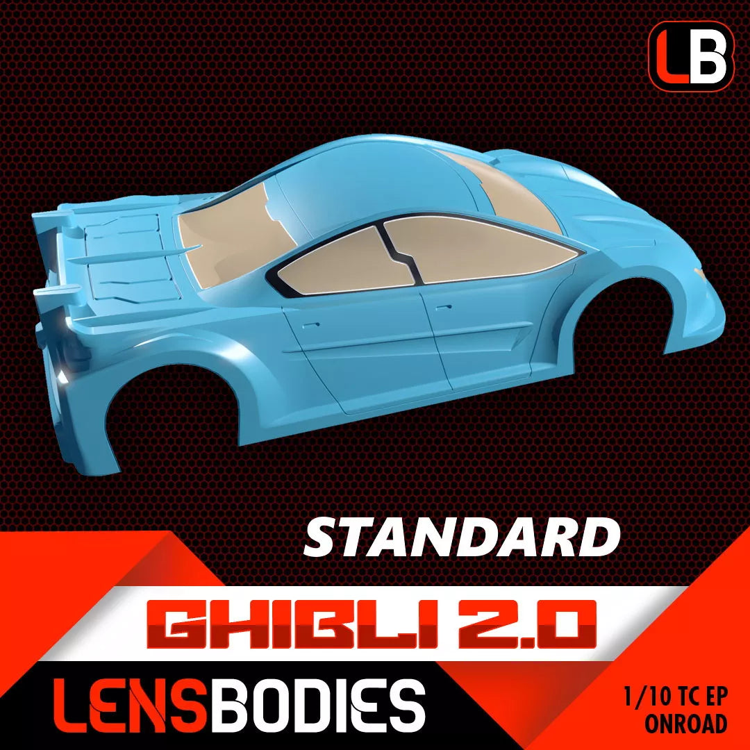 Lens Bodies GHIBLI 2.0 1/10 Touring Onroad 190mm Body Lexan Shell - Standard - RCXX - rc racing for professionals