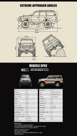 Kyosho KC10 1/10 Toyota Land Cruiser 60 Crawler 4WD RTR - K.34801T1B