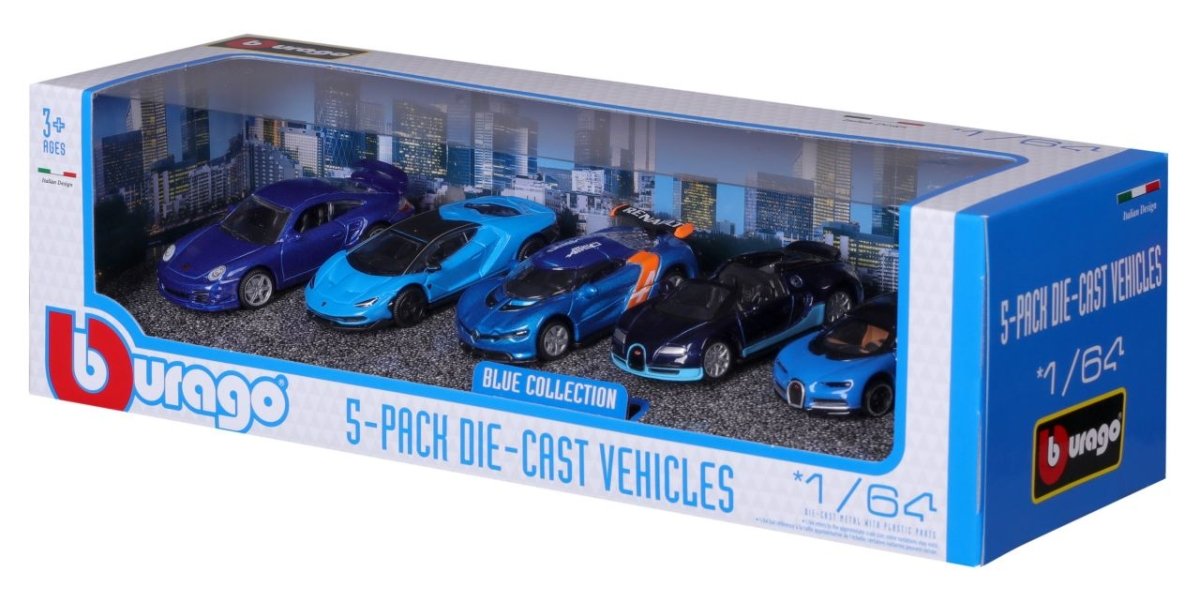 5er Pack 1/64 assortiert - Bburago - HOBBYSPECTER – RC Modelle, Tuning & Zubehör