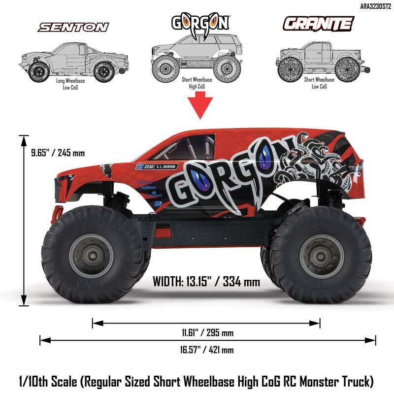 Arrma Gorgon 1/10 Smart RTR - ARA3230S