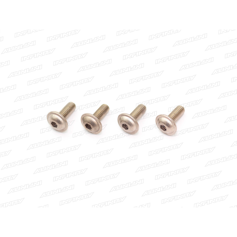 Infinity M3X8MM TITANIUM FLANGE BUTTON HEAD SCREW (4) B01308FT - RCXX - rc racing for professionals