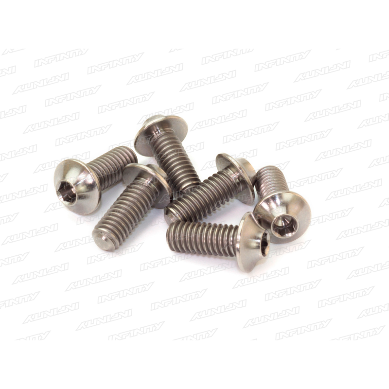 Infinity M4X10MM TITANIUM UFO HEAD SCREW (6) B01410U-T - RCXX - rc racing for professionals