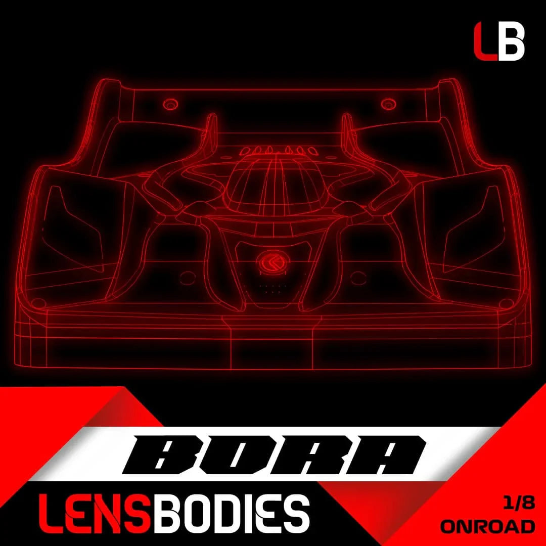 Lens Bodies - 1/8 ONROAD BODY BORA LIGHT WEIGHT - LB08BRA-L (1) - RCXX - rc racing for professionals