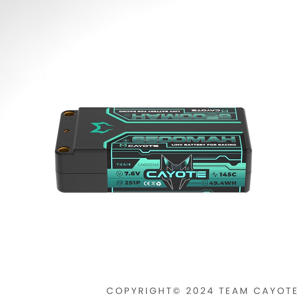 CAYOTE Racing 6500mAh 2S Shorty LiPo Akku 7,6V 145C 228g - 652S145