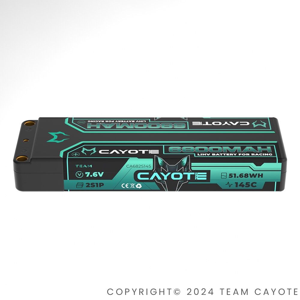 CAYOTE Racing 6800mAh 2S LiPo Akku 7,6V 145C 249g - 682S145