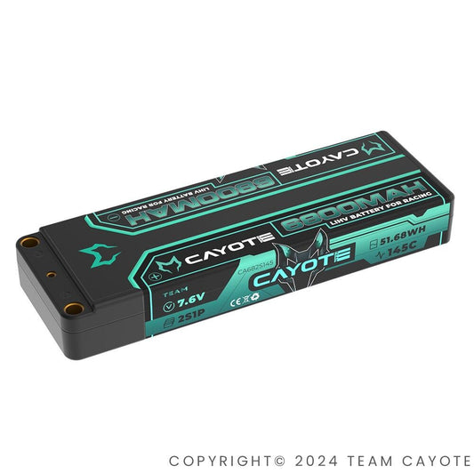 CAYOTE Racing 6800mAh 2S LiPo Akku 7,6V 145C 249g - 682S145