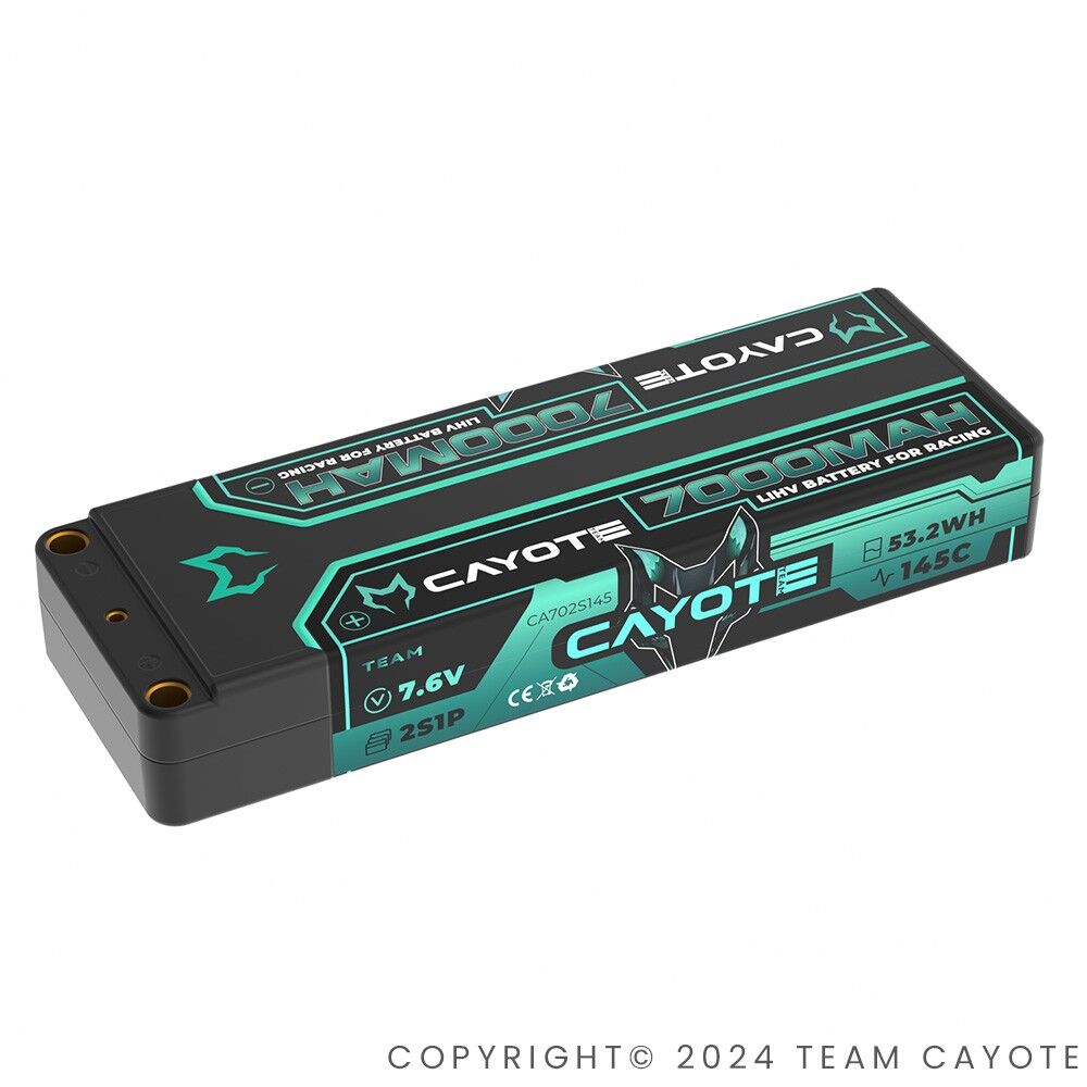 CAYOTE Racing 7000mAh 2S LiPo Akku 7,6V 145C 274g - 702S145