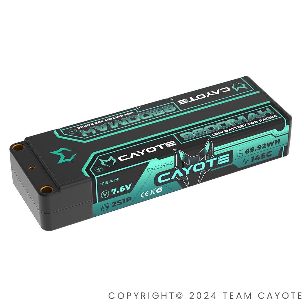 CAYOTE Racing 9200mAh 2S LiPo Akku 7,6V 145C 319g - 922S145