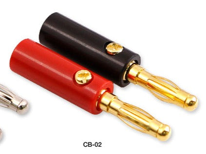 MUCHMORE Banana Gold Connectors (Red & Black Set) (1) CB-02 - RCXX - rc racing for professionals