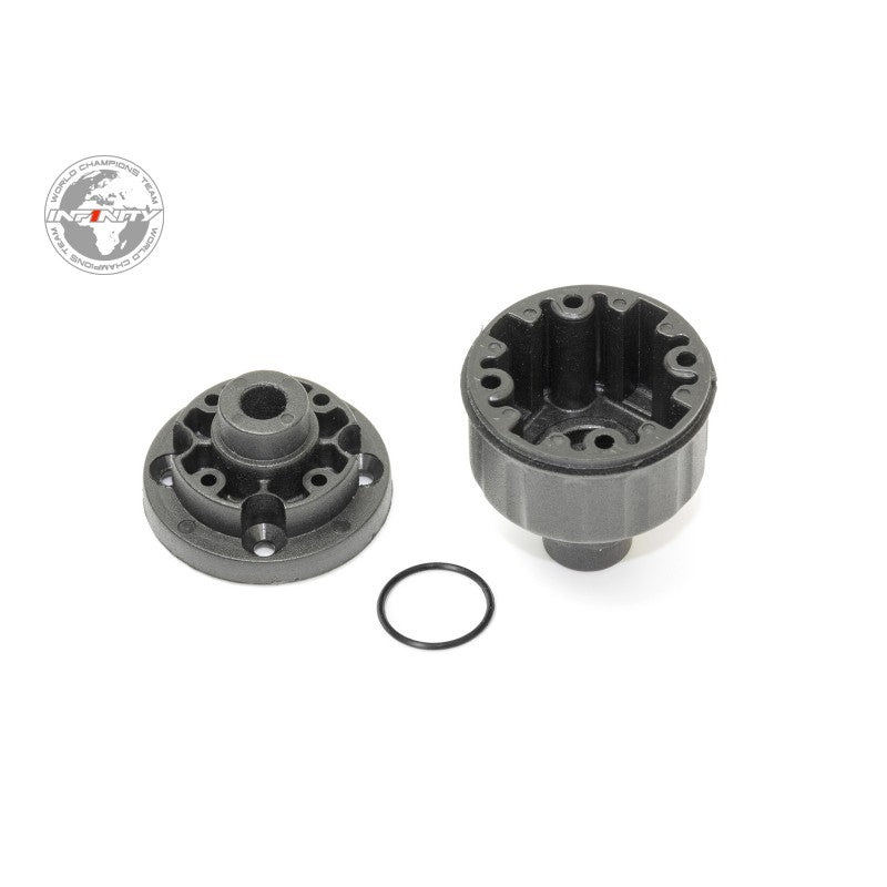 Infinity FRONT DIFF CASE SET (1) G022BK - RCXX - rc racing for professionals