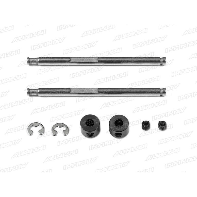 Infinity FRONT UPPER SUS SHAFT - E-RING TYPE (1) G123 - RCXX - rc racing for professionals