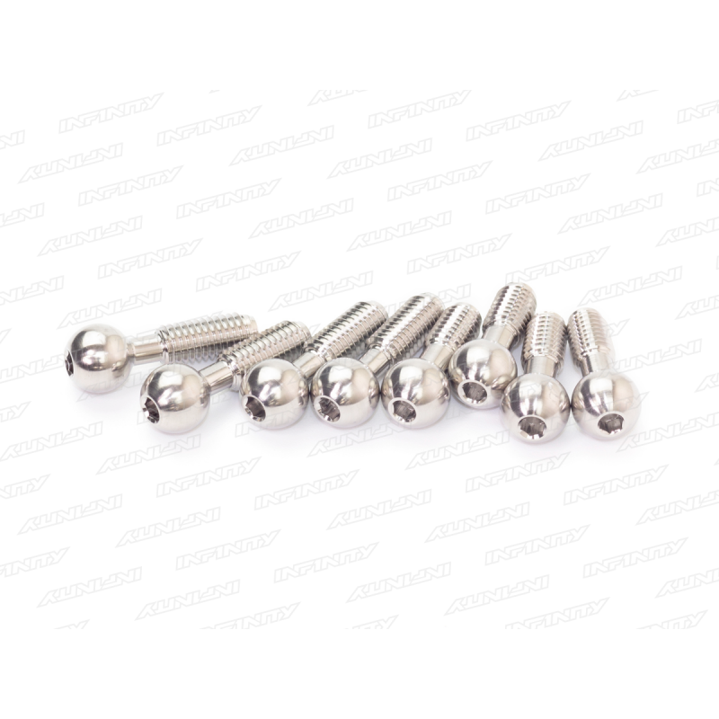 Infinity TITANIUM BALL SCREW SET - 8MM FRONT/REAR (8) G144 - RCXX - rc racing for professionals