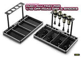 Hudy Aluminium Tray for Offroad Diff & Shocks - H109801 - RCXX - rc racing for professionals