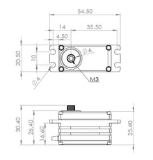 MKS Servo HBL550LX (0.083s/16kg/7.4V) Brushless Low Profile - RCXX - rc racing for professionals