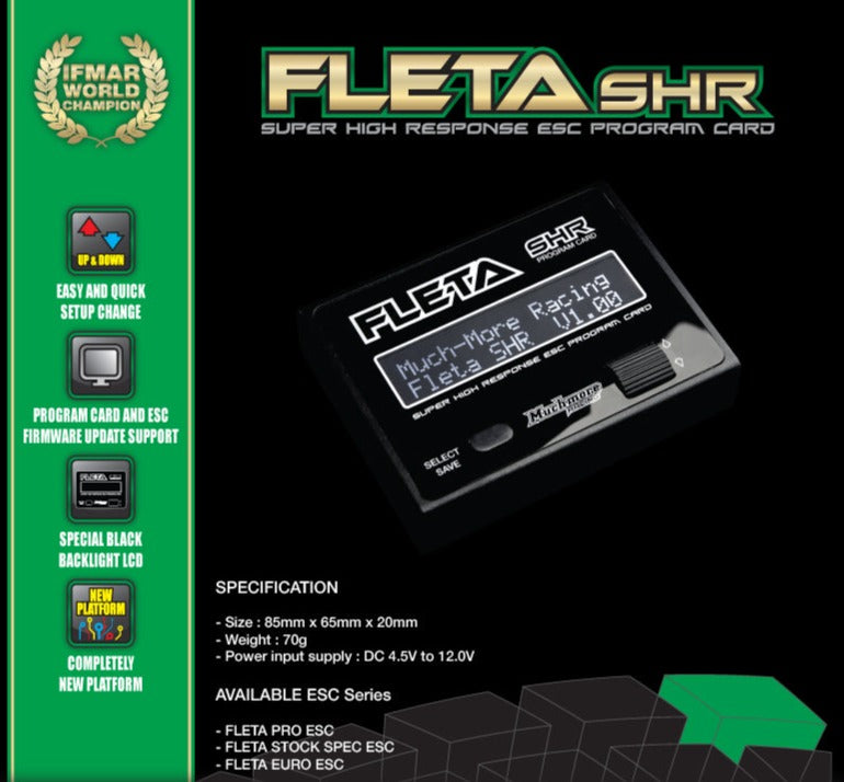 MUCHMORE FLETA Super High Response Program Card (1) ME-SHRP - RCXX - rc racing for professionals